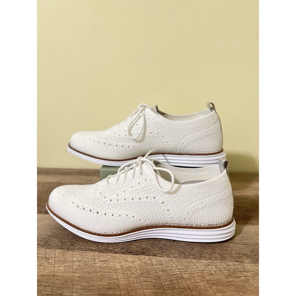 Cole Haan GrandPro Stitchlite Oxford Shoes White Knit 8.5B Women’s Lightweight